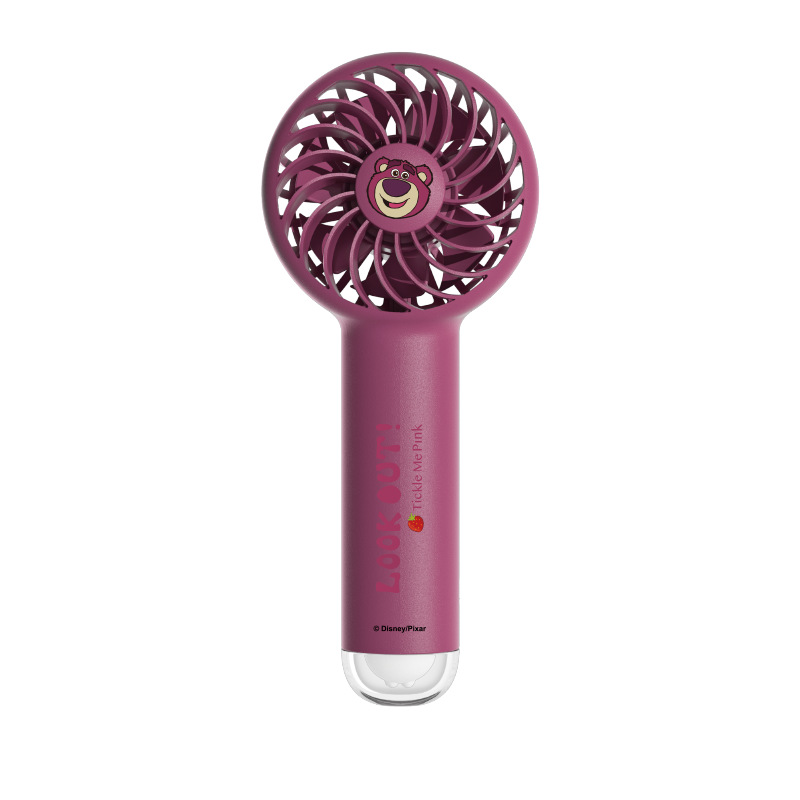 Disney Cute Mini Handheld Fan with led light, 1200mah Reachargeable battery ,portable indoor and outdoor use